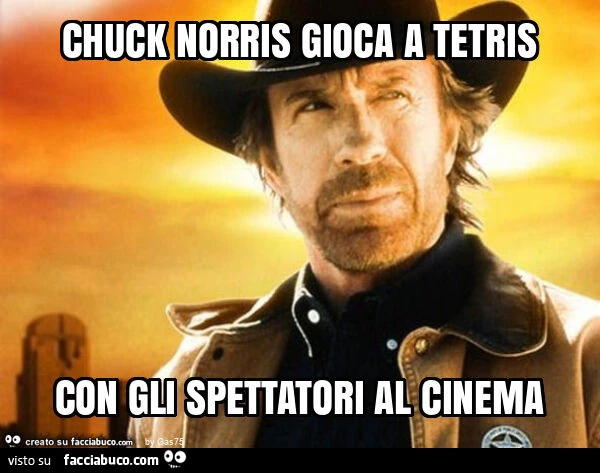 Chuck norris gioca a tetris con gli spettatori al cinema