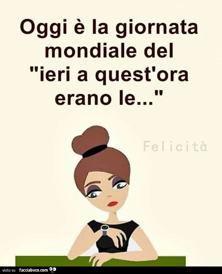Oggi è la giornata mondiale del ieri a quest'ora erano le