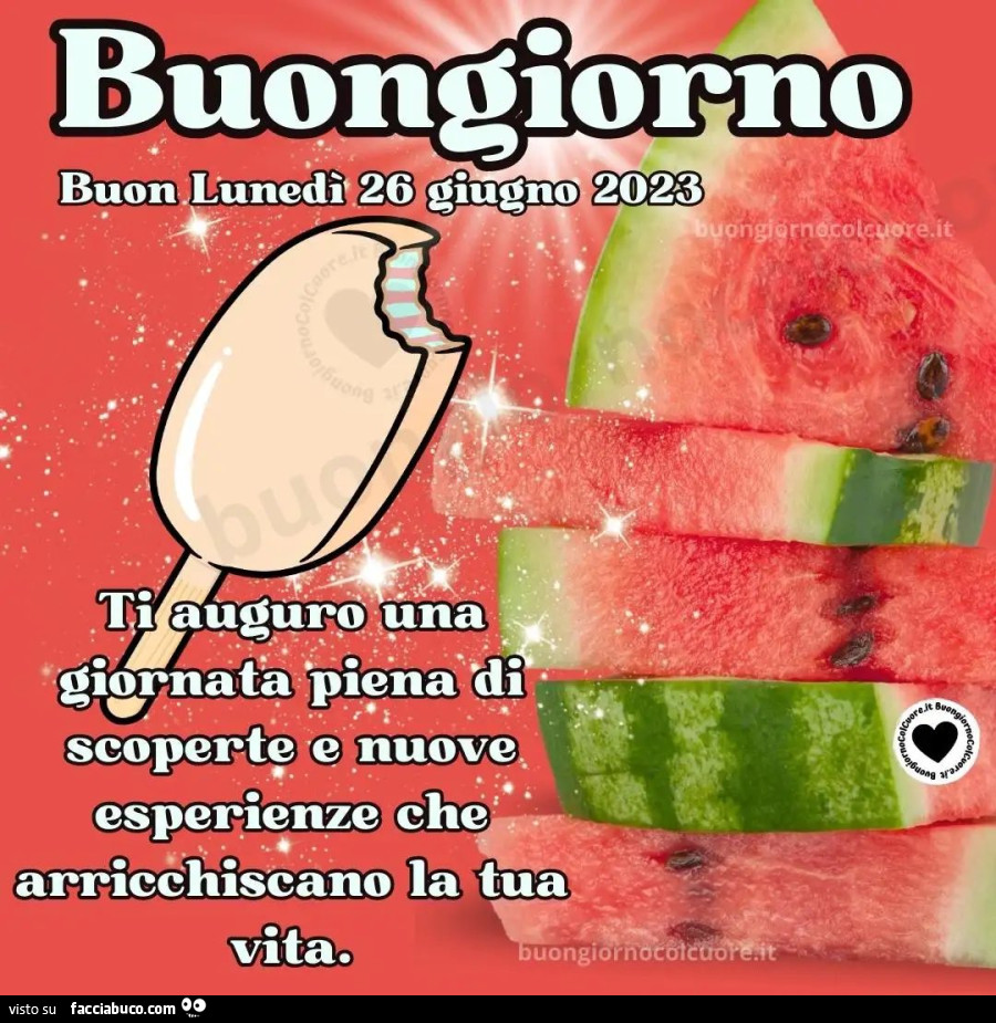 Buongiorno del 26 giugno buongiornocolcuore. It