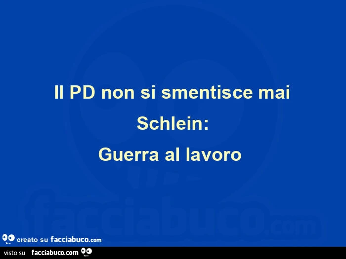 Il pd non si smentisce mai schlein: guerra al lavoro 