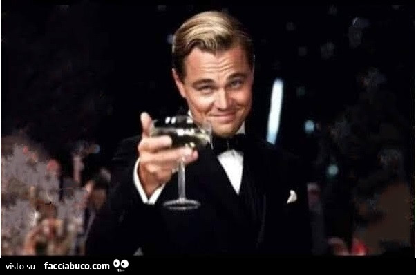 Leonardo DiCaprio brindisi