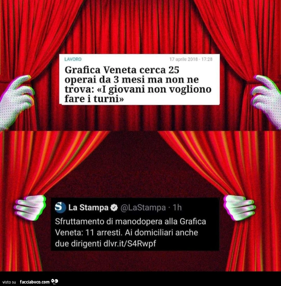 Grafica veneta cerca 25 operai da 3 mesi ma non ne trova: i giovani non vogliono fare i turni. Sfruttamento di manodopera alla grafica veneta: 11 arresti