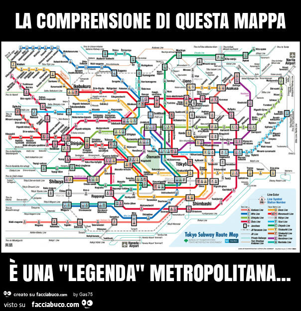 La comprensione di questa mappa è una "legenda" metropolitana