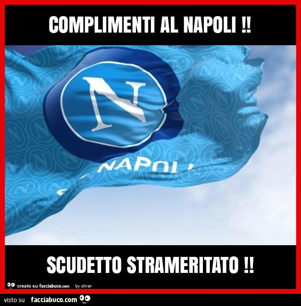 Complimenti al napoli! Scudetto strameritato