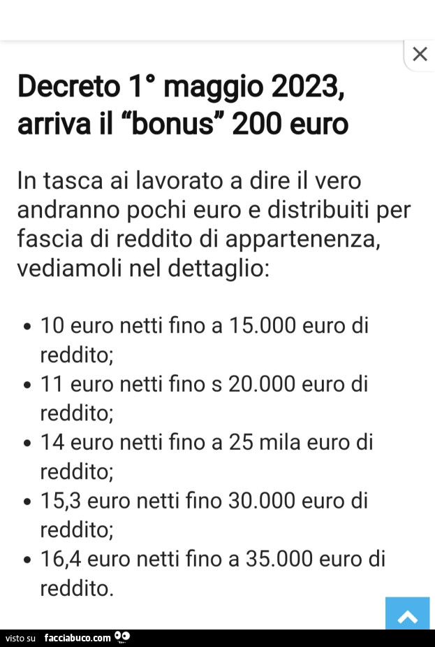 Decreto 1 maggio 2023, arriva il bonus 200 euro