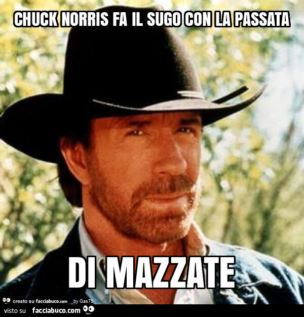 Chuck norris fa il sugo con la passata di mazzate