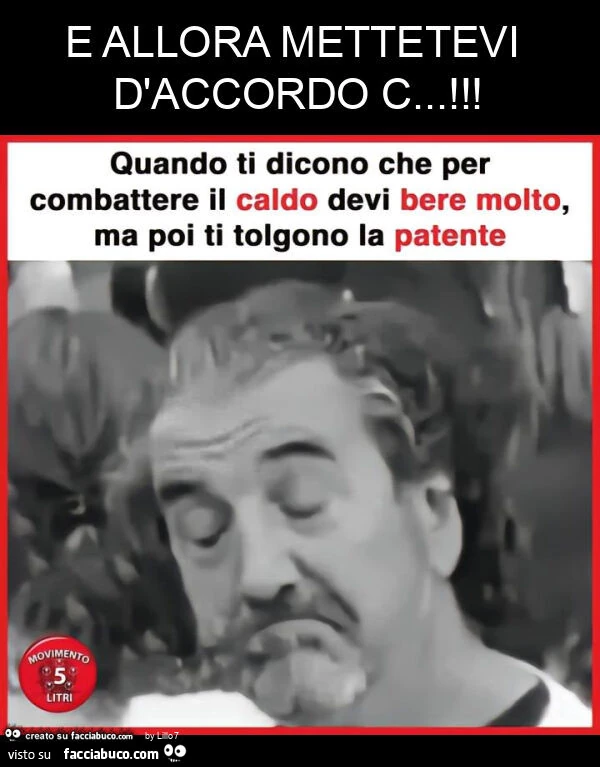 E allora mettetevi d'accordo c