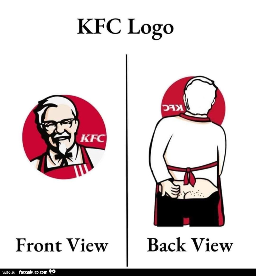 KFC Logo. Front View e Back View