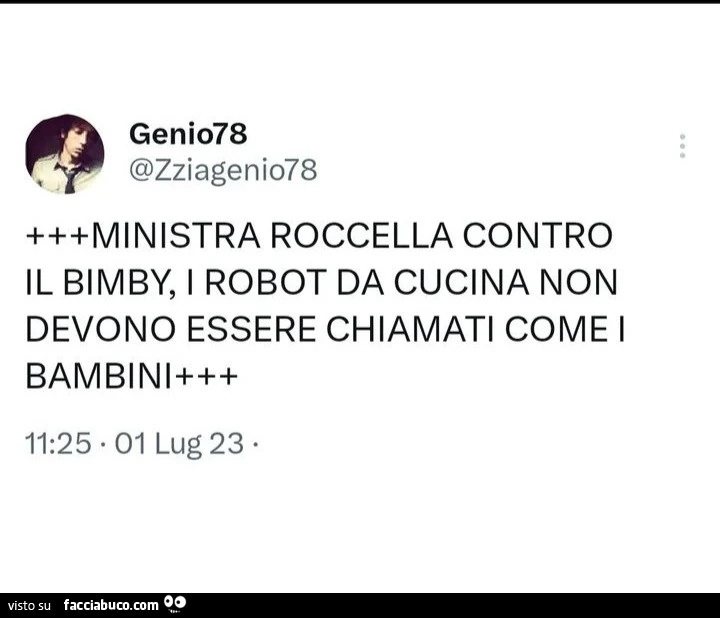 Ministra Roccella contro il bimby, i robot da cucina non devono essere chiamati come i bambini