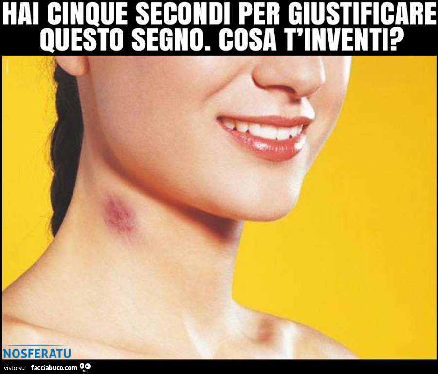 Hai cinque secondi per inventarti una bugia