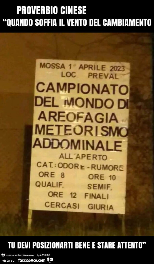 Proverbio cinese “quando soffia il vento del cambiamento tu devi posizionarti bene e stare attento”