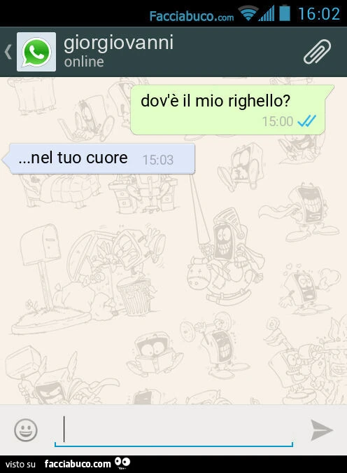 Dov'è il mio righello? Nel tuo cuore