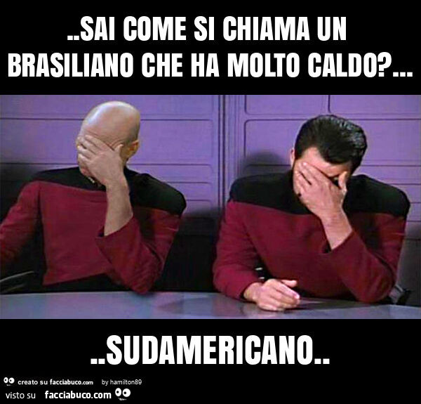 Sai come si chiama un brasiliano che ha molto caldo? … sudamericano