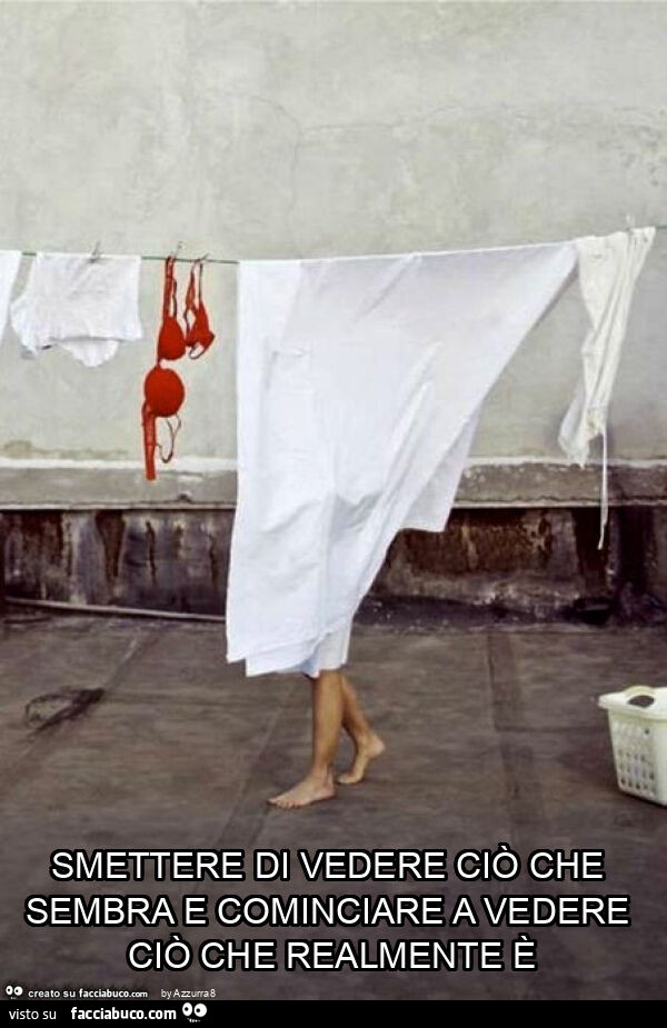 Smettere di vedere ciò che sembra e cominciare a vedere ciò che realmente è