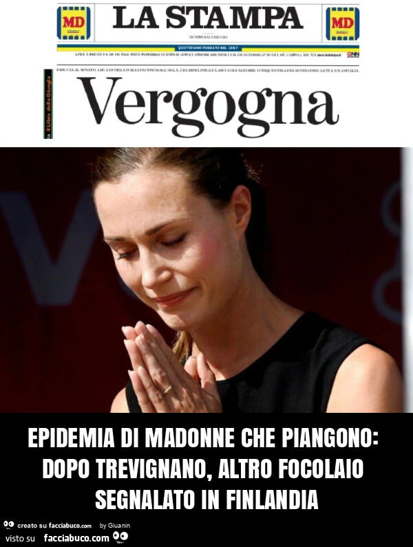 Epidemia di madonne che piangono: dopo trevignano, altro focolaio segnalato in finlandia