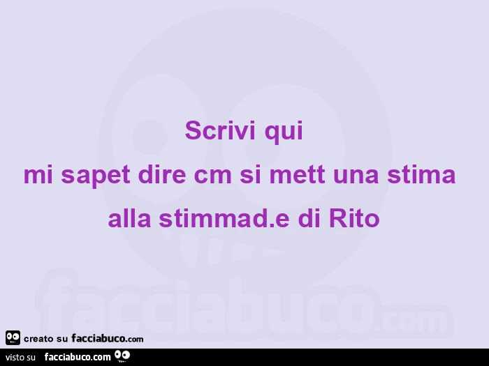 Scrivi qui mi sapet dire cm si mett una stima alla stimmad. E di rito