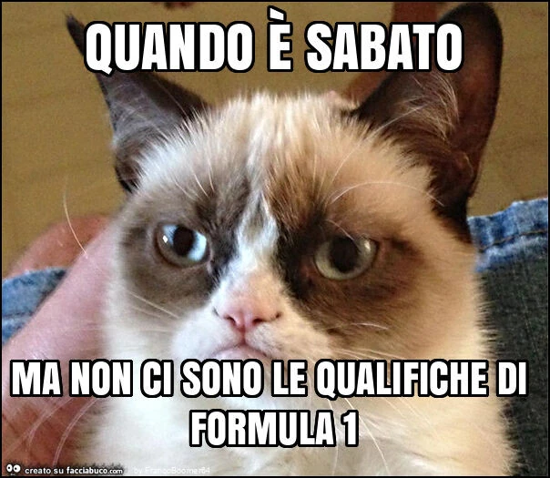 Quando è sabato ma non ci sono le qualifiche di formula 1