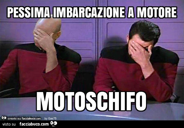 Pessima imbarcazione a motore motoschifo