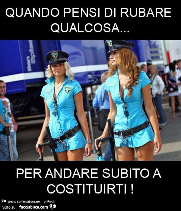 Quando pensi di rubare qualcosa… per andare subito a costituirti