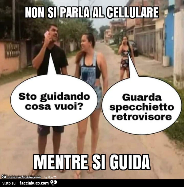 Non si parla al cellulare mentre si guida