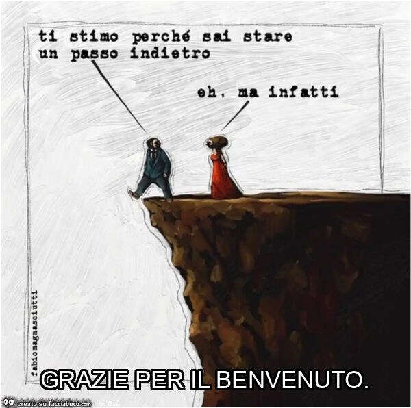 Grazie per il benvenuto
