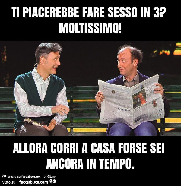 Ti piacerebbe fare sesso in 3? Moltissimo! Allora corri a casa forse sei ancora in tempo