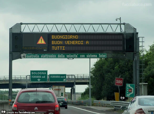 Buongiorno buon venerdì a tutti