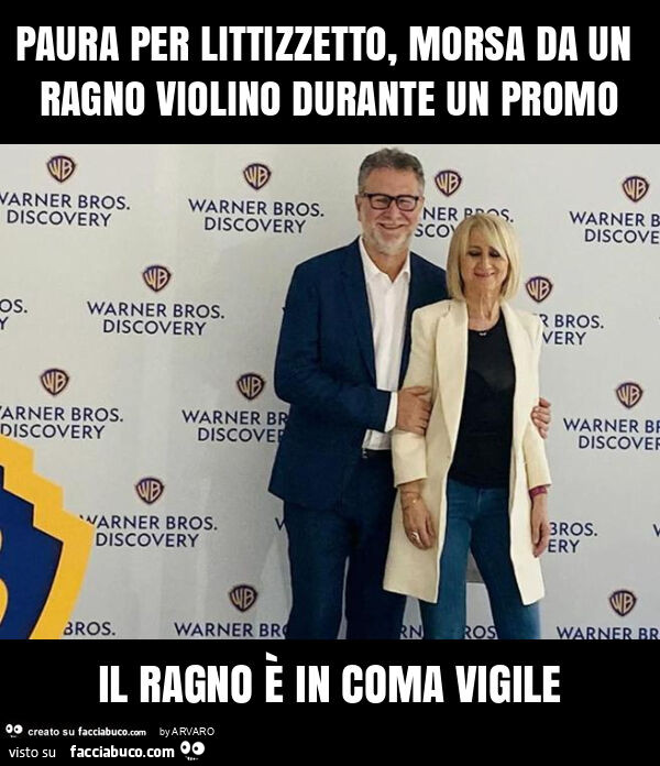 Paura per littizzetto, morsa da un ragno violino durante un promo il ragno è in coma vigile