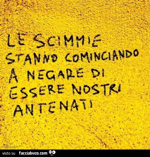 Le scimmie stanno cominciando a negare di essere nostri antenati