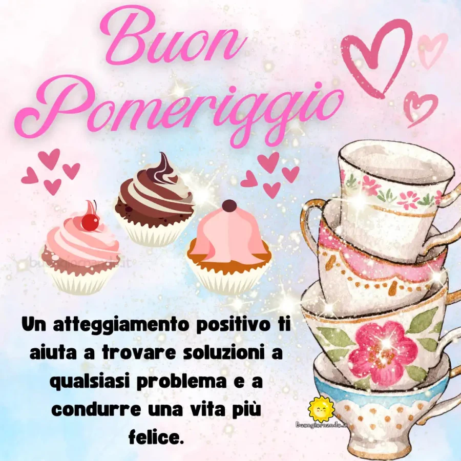 Un atteggiamento positivo ti aiuta a trovare soluzioni a qualsiasi problema e a condurre una vita felice. Buon pomeriggio