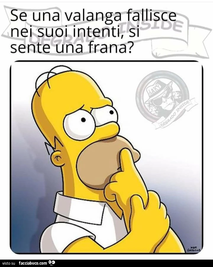Se una valanga fallisce nei sui intenti si sente una frana