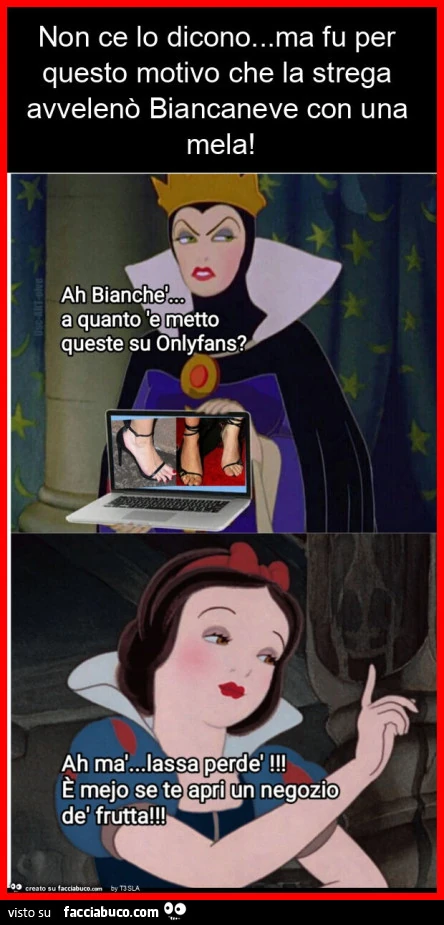 Non ce lo dicono&hellip; ma fu per questo motivo che la strega avvelenò biancaneve con una mela