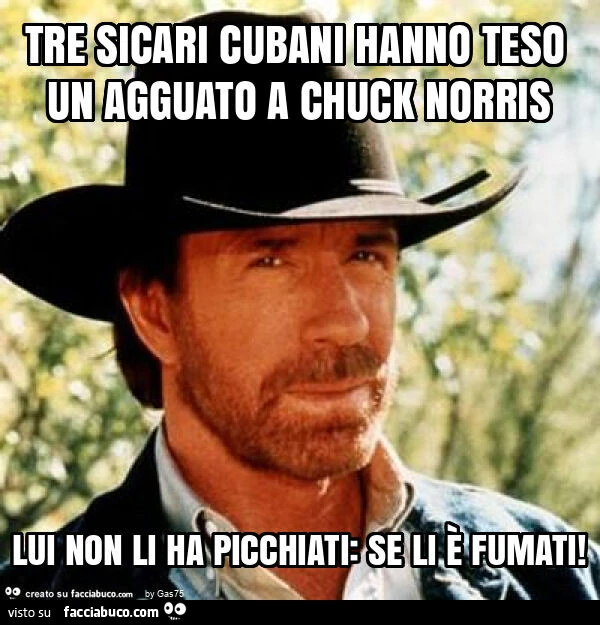 Tre sicari cubani hanno teso un agguato a chuck norris lui non li ha picchiati: se li è fumati