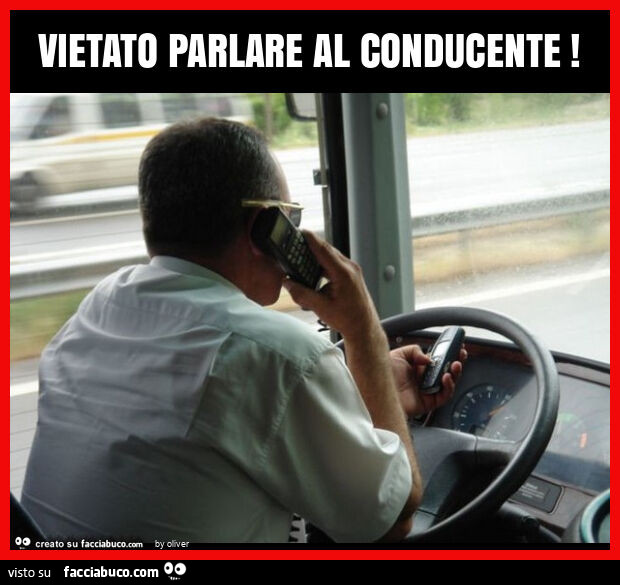 Vietato parlare al conducente