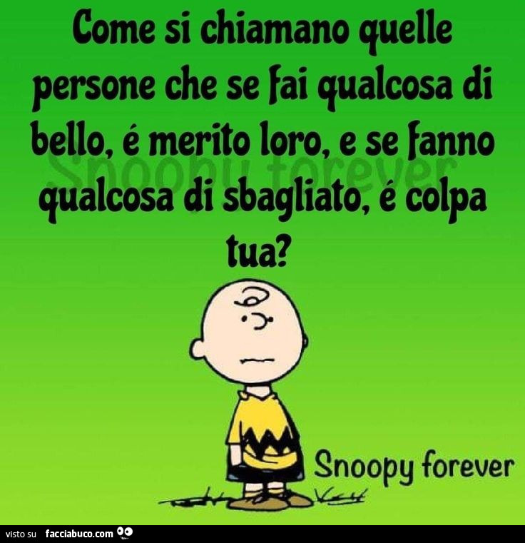 Come si chiamano quelle persone che se fai qualcosa di bello, é merito loro, e se fanno qualcosa di sbagliato, é colpa tua?