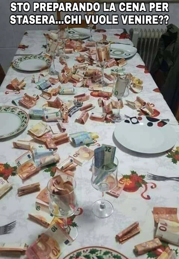 Euro a cena in cucina
