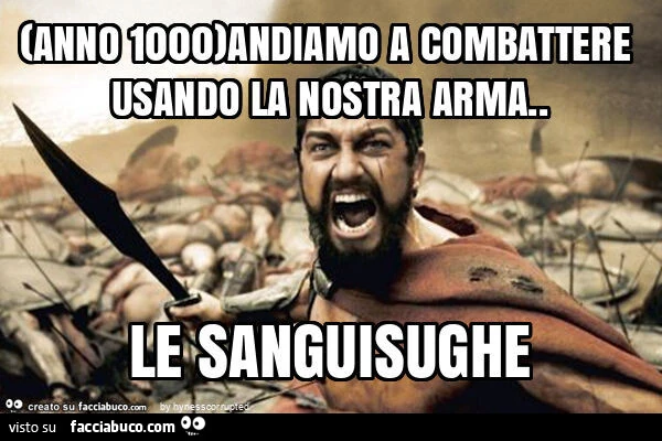 Anno 1000)andiamo a combattere usando la nostra arma. Le sanguisughe