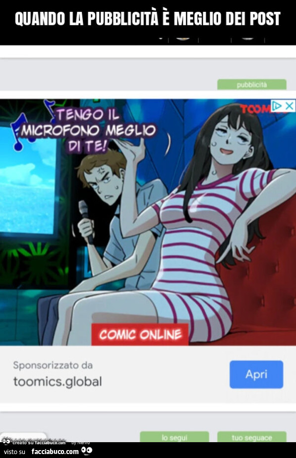Quando la pubblicità è meglio dei post