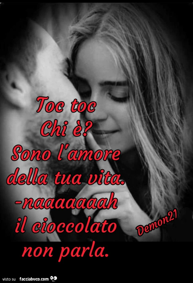 Cioccolato @amore @vita @parla