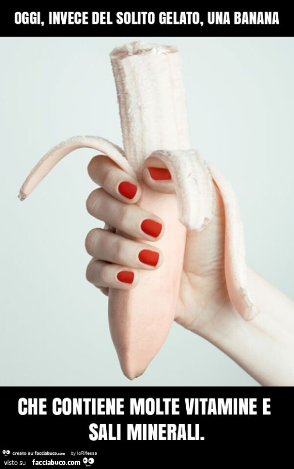 Oggi, invece del solito gelato, una banana che contiene molte vitamine e sali minerali