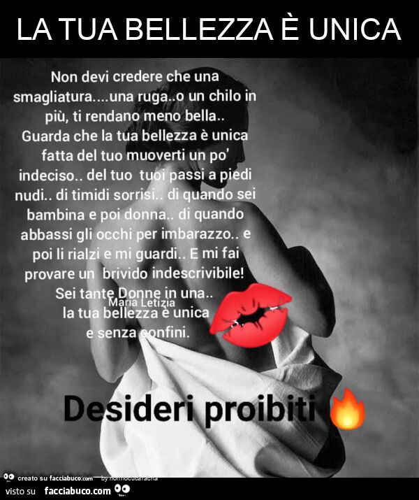 La tua bellezza è unica