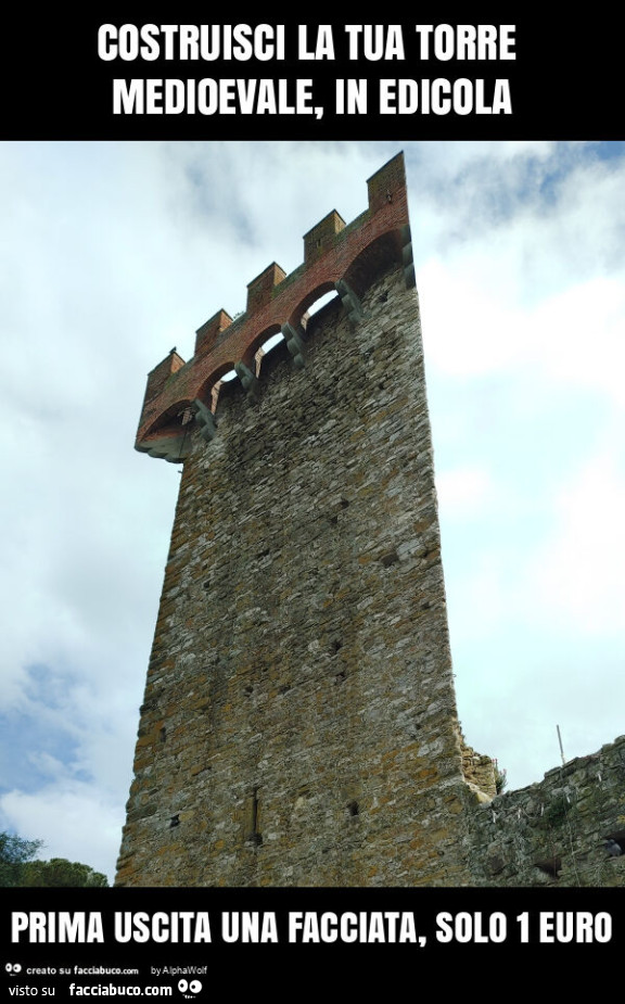 Costruisci la tua torre medioevale, in edicola prima uscita una facciata, solo 1 euro