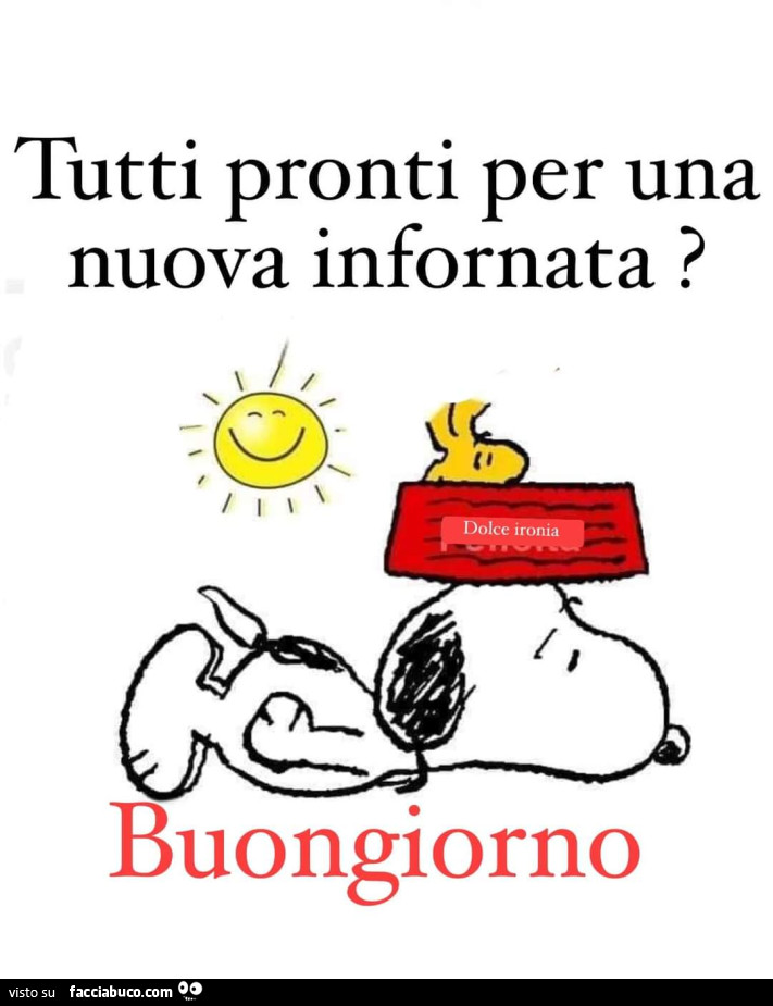 Tutti pronti per una nuova infornata? Buongiorno