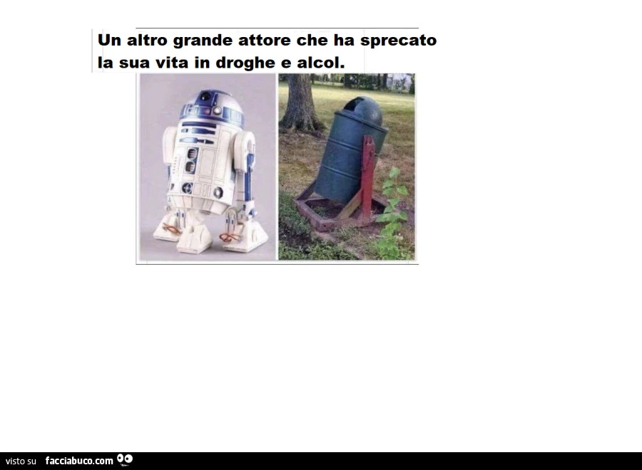 Un altro grande attore che ha sprecato la sua vita in droghe e alcol