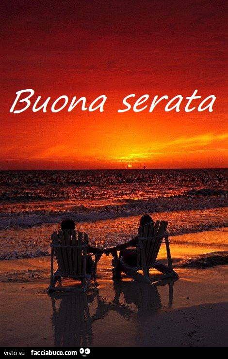 Buona serata in riva al mare