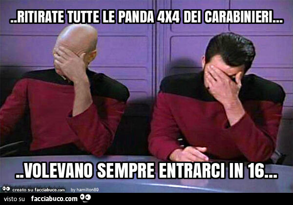 Ritirate tutte le panda 4x4 dei carabinieri… volevano sempre entrarci in 16
