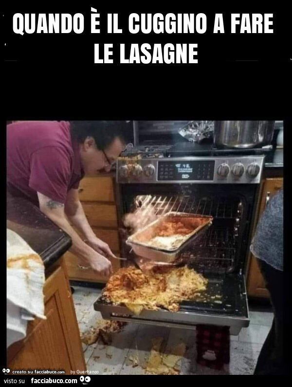 Quando è il cuggino a fare le lasagne