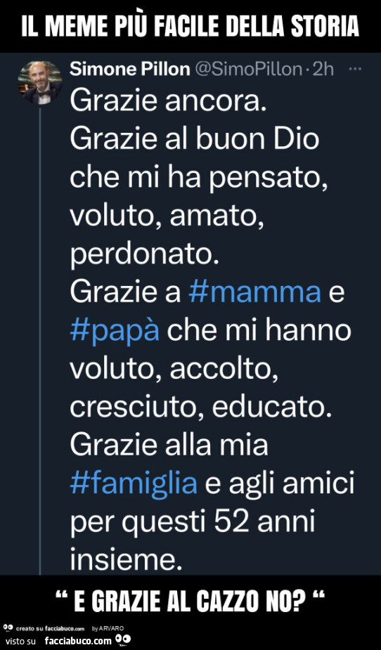 Il meme più facile della storia “ e grazie al cazzo no? “