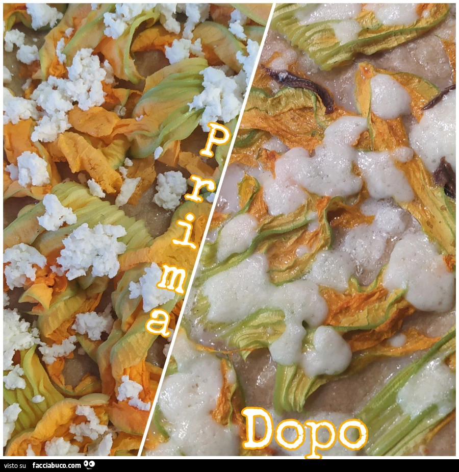 Pizza ai fiori di zucca