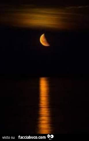 Luna di notte al mare
